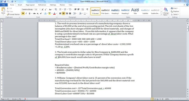 Exam 6168501