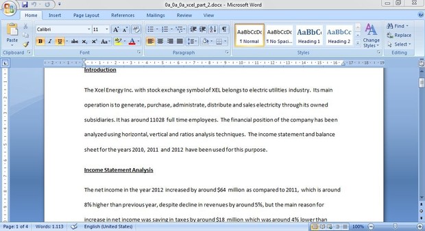Choose a publicly traded company and perform an expanded analysis on the financial statements