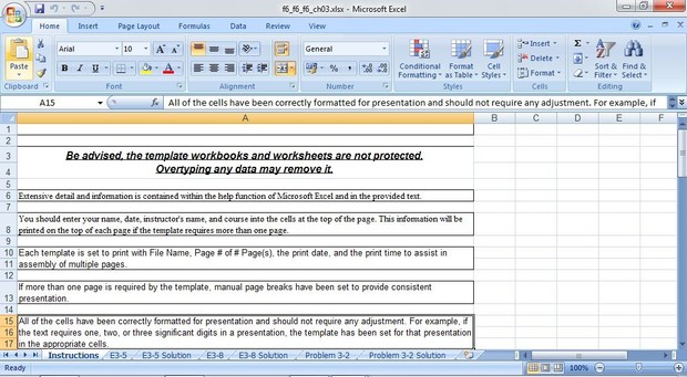 Intermediate Accounting, 15th Edition by Kieso, Weygandt, and Warfield - Excel Template Chapter 3