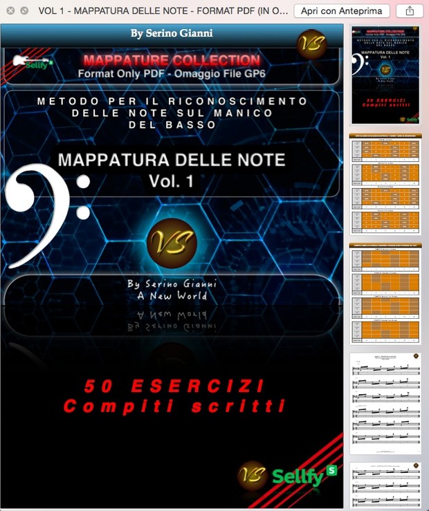 VOL 1 - MAPPATURA DELLE NOTE - FORMAT PDF (IN OMAGGIO FILE GP6)