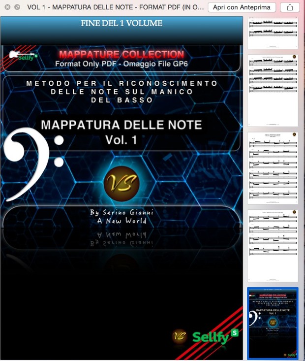 VOL 1 - MAPPATURA DELLE NOTE - FORMAT PDF (IN OMAGGIO FILE GP6)
