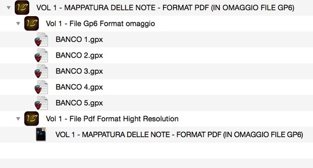 VOL 1 - MAPPATURA DELLE NOTE - FORMAT PDF (IN OMAGGIO FILE GP6)