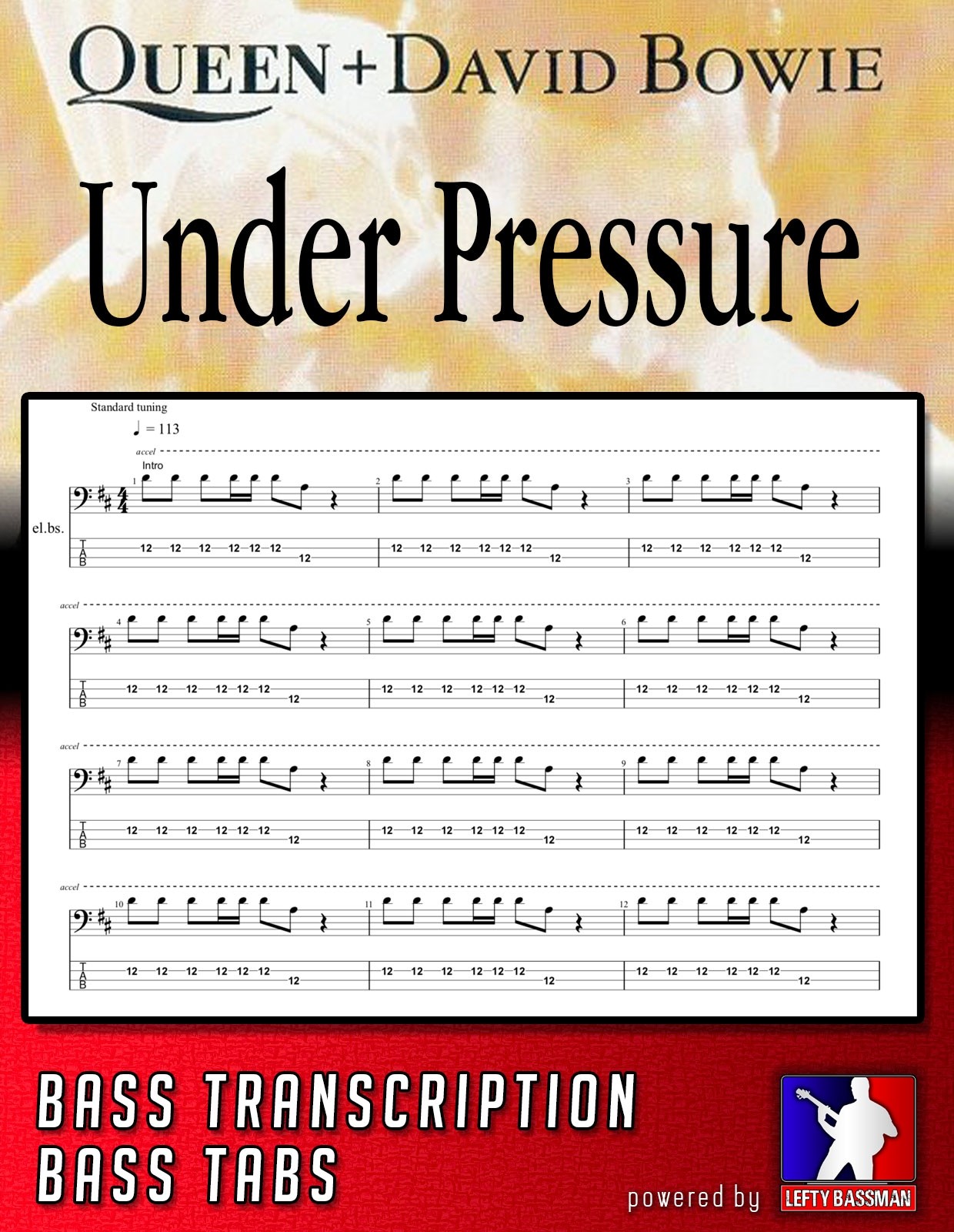 Queen Under Pressure /// Bass Tabs Lefty Bassman