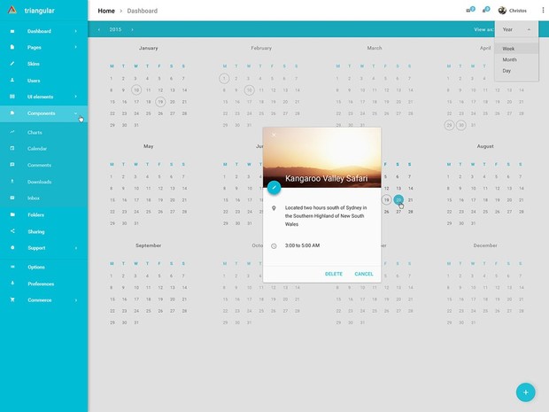 Triangular - Material Design PSD Admin Template