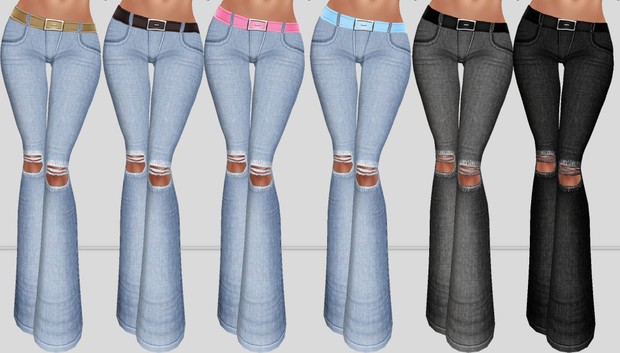 Denim Flares Sis3d Mesh