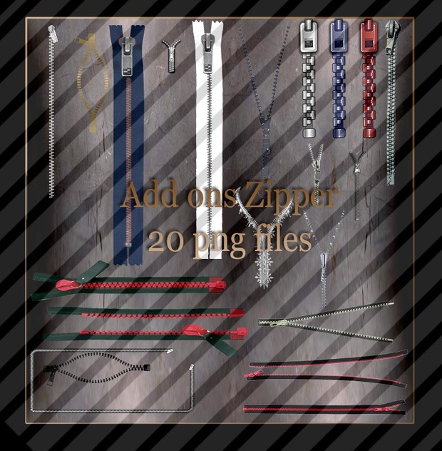Add ons 20 zipper png files