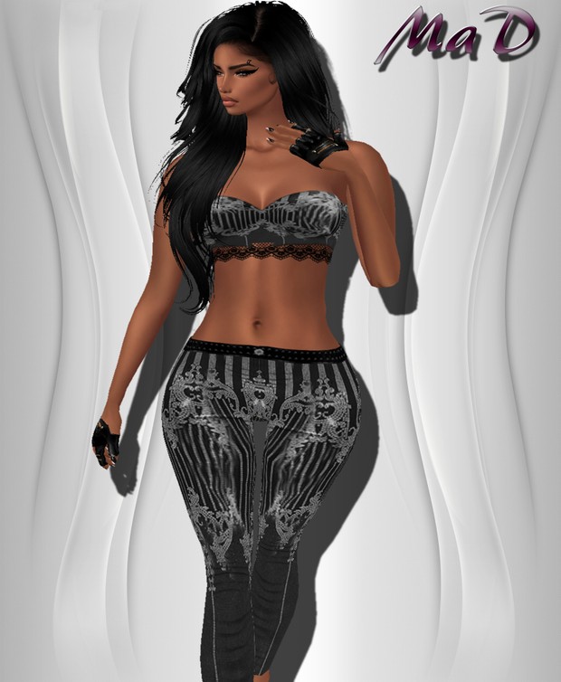 MaD Silver Set bottoms+ top ONLY CATTY