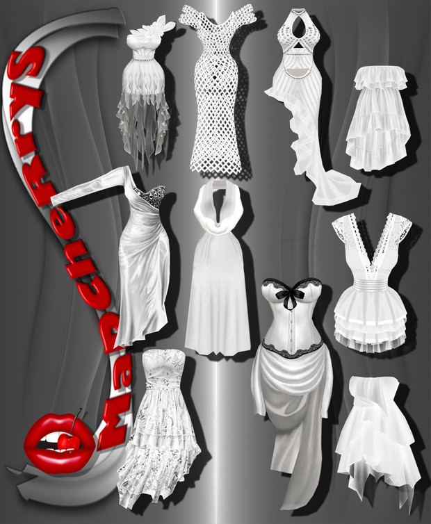 MaD 10 wedding dress +6 shoes+4 acces +5 dress with resell rights!!