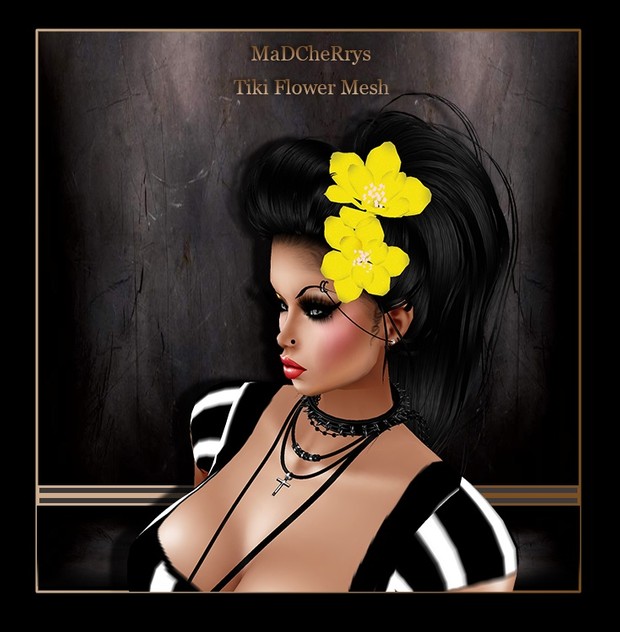 MaD Mesh tiki flower Hair Resell Right 5 ppl