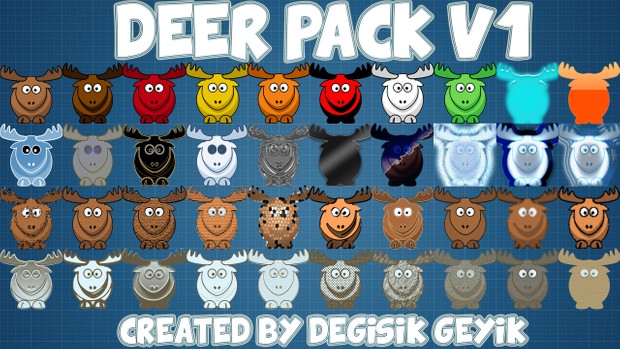 Deer Icons Pack V1 - 40 Icons
