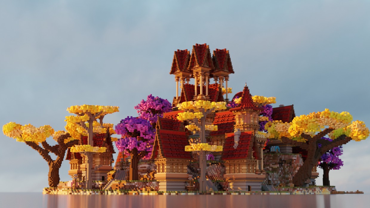 Fantasy Minecraft Island Lobby - Varuna