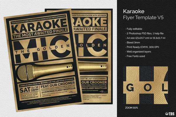 karaoke flyer template v5