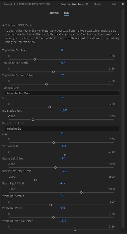 FREE Glitched Title Template for Essential Graphics in Premiere Pro