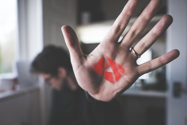 Hand Stamp Logo Mockup by DOD Media
