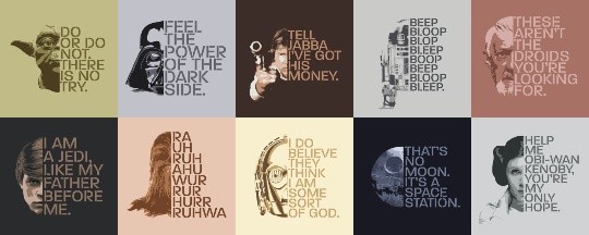 10 Star Wars Themed Fine Art Square Posters