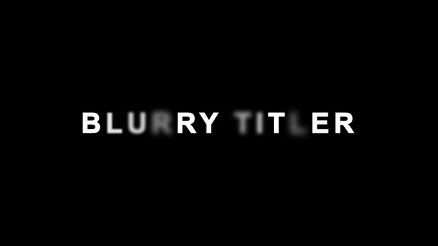 BLURRY Titler for Premiere Pro