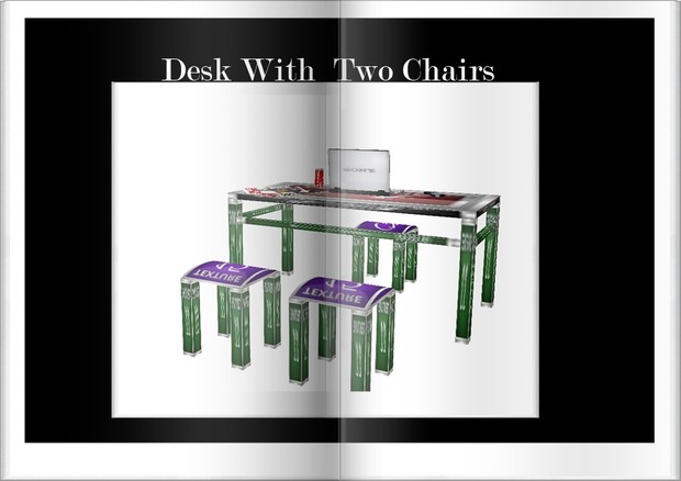 Desk with doble Chair