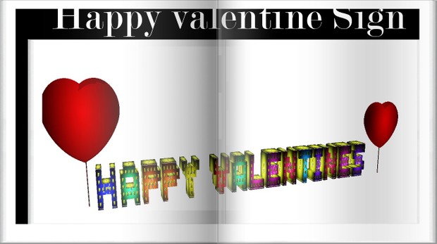 Happy valentine Sign