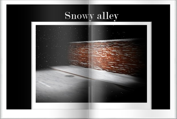 Snowy alley