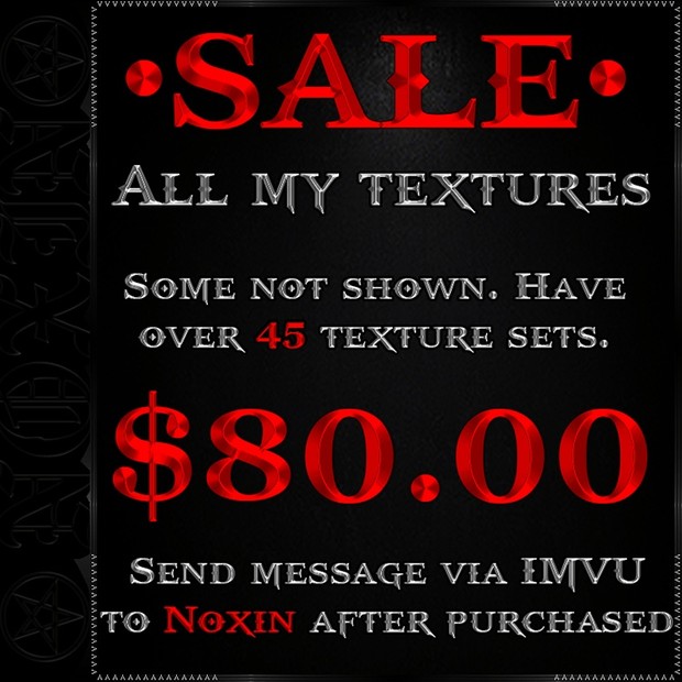 SALE ON ALL MY TEXTURES!!