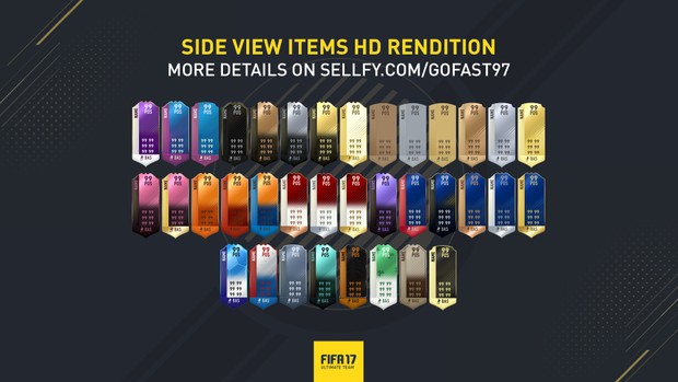 FUT 17 SIDE VIEW ITEMS HD RENDITION