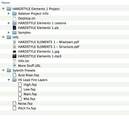ABLETON TEMPLATE: HARDSTYLE Elements 1