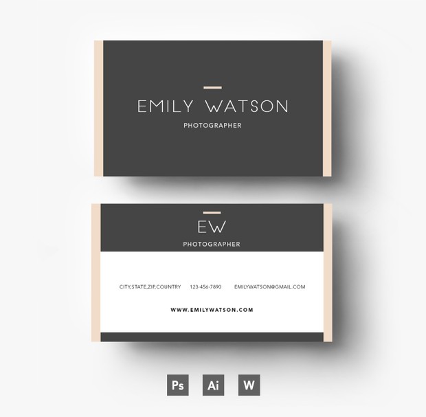 Creative and Professional Business Card Template/ Layered PSD File