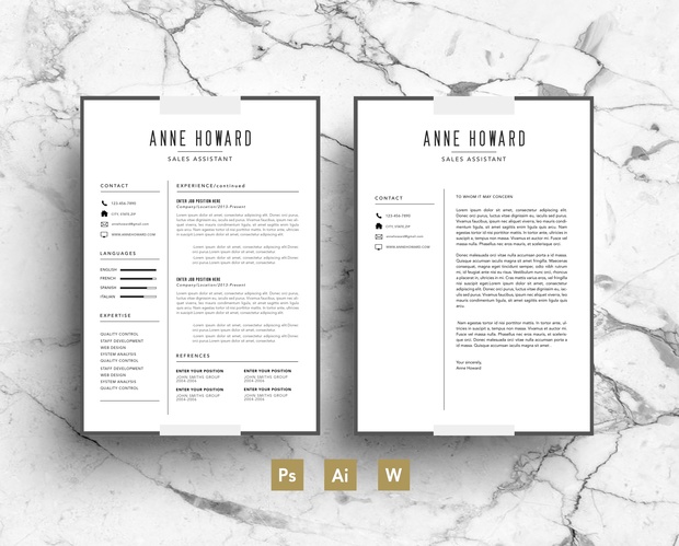 resume template modern cv template business card
