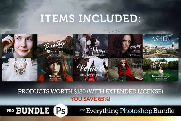 Pro Photoshop Actions Bundle - The Everything Photoshop Bundle by Presetrain Co.