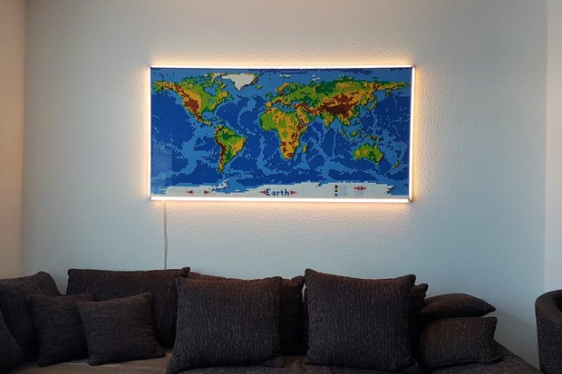 dirks LEGO world map - LDD-file, instructions, parts list