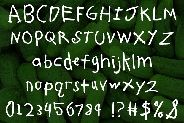 Pickle Biscuit: a font by kids, for kids!