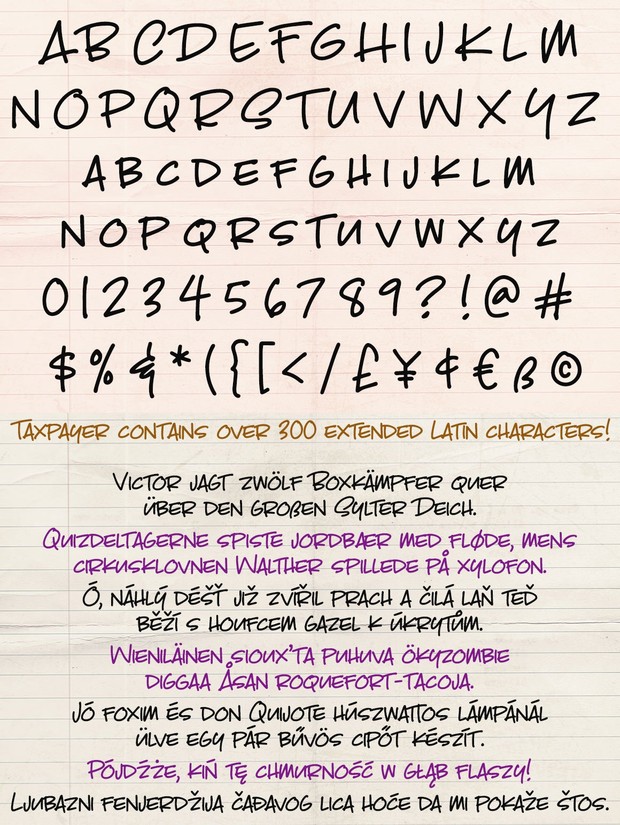Taxpayer: my own handwriting font!