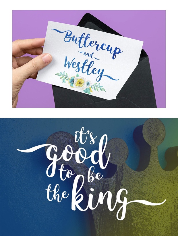 King Basil: a hand-lettered script font!