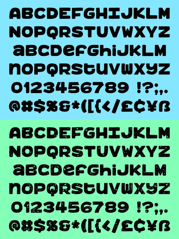 Benji: a bold, fun monospace font!