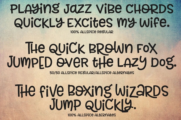 Allspice: a fun mixed-case font!