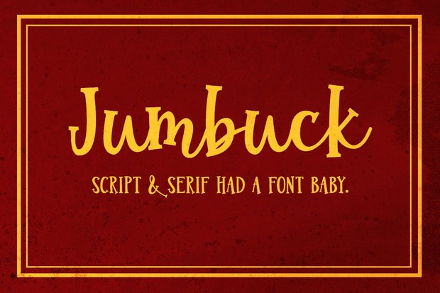 Jumbuck: a script serif font!