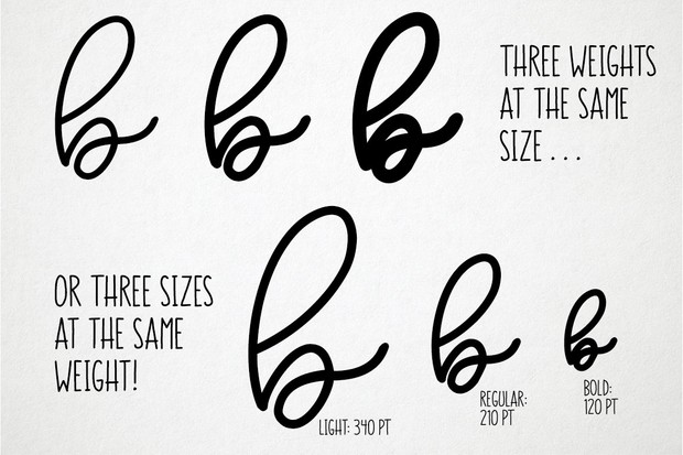 Bobbles: a Script Font in 3 Weights!