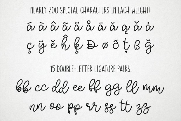Bobbles: a Script Font in 3 Weights!