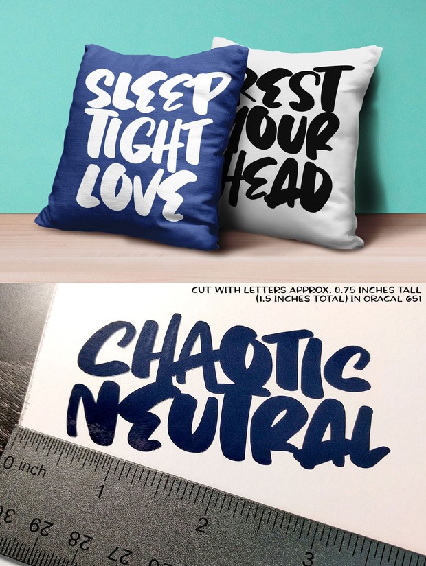 Chaotic Neutral: a rough and ready font!