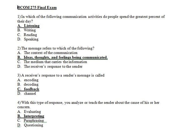 Bcom 275 final exam