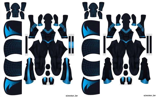 Nightwing Spiderman Pattern (Hooded ver.)