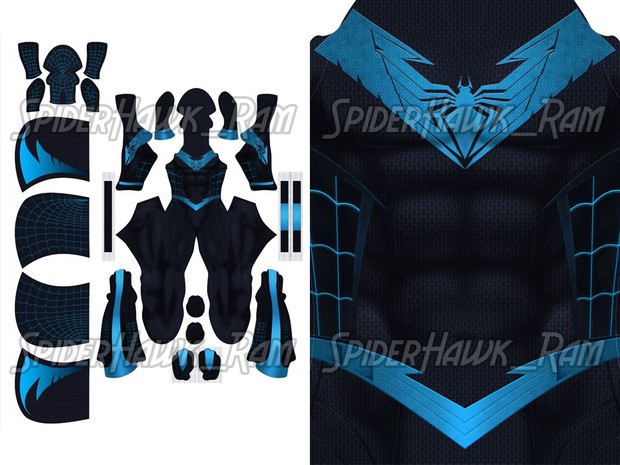 Nightwing Spiderman Pattern (Hooded ver.)
