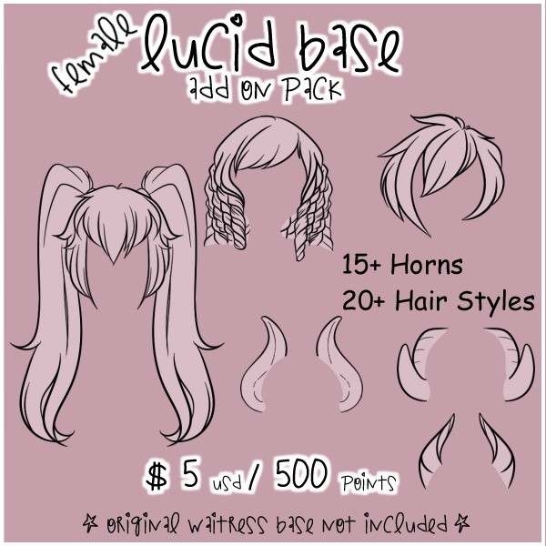 Lucid Add On Pack - Hair and Horns