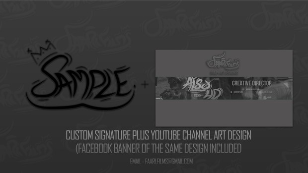 Custom Signature + Channel Art Design