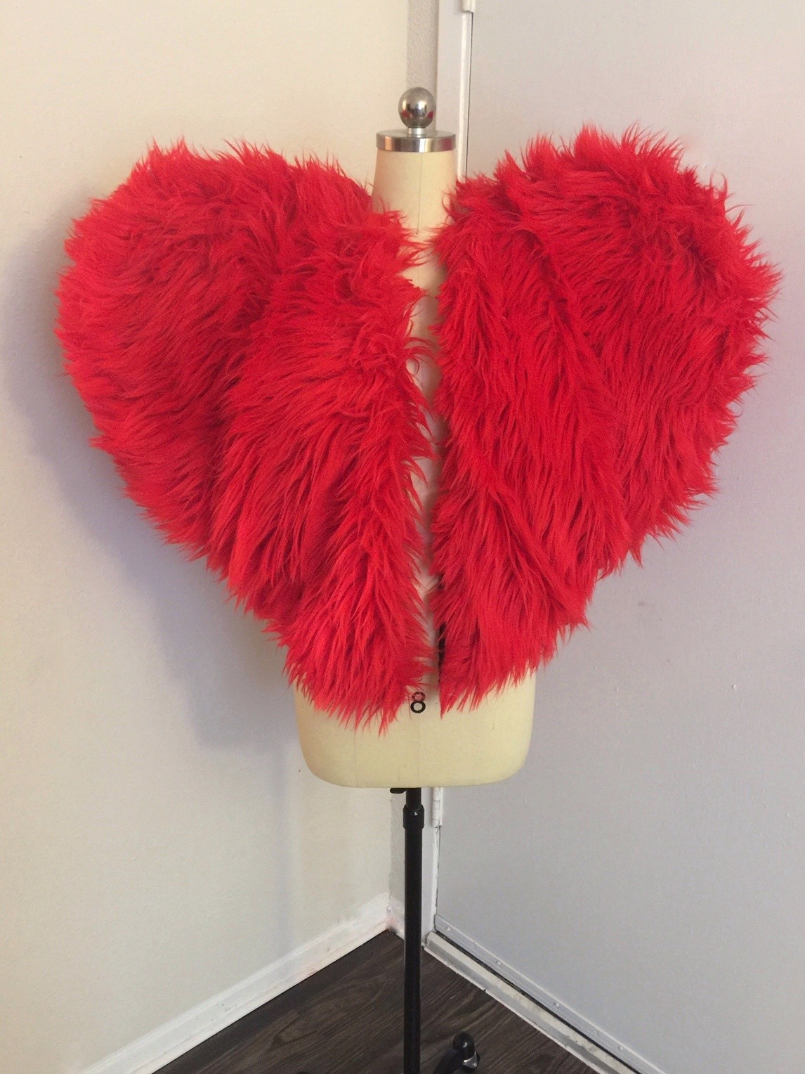 fluffy heart coat