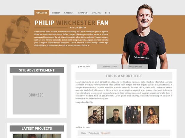 Premade 10: Soldier (Responsive; Wordpress/Coppermine)