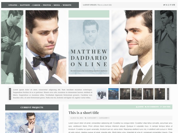 Premade 13: Handsome (Responsive; Wordpress/Coppermine)