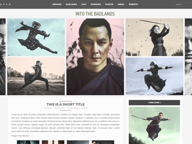 Premade 15: Badlands (Responsive; Wordpress/Coppermine)