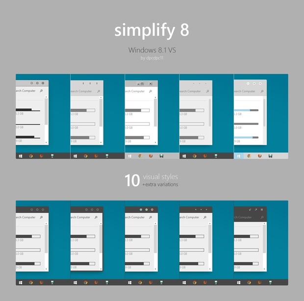 Simplify 8 - Windows 8.1 Theme Collection