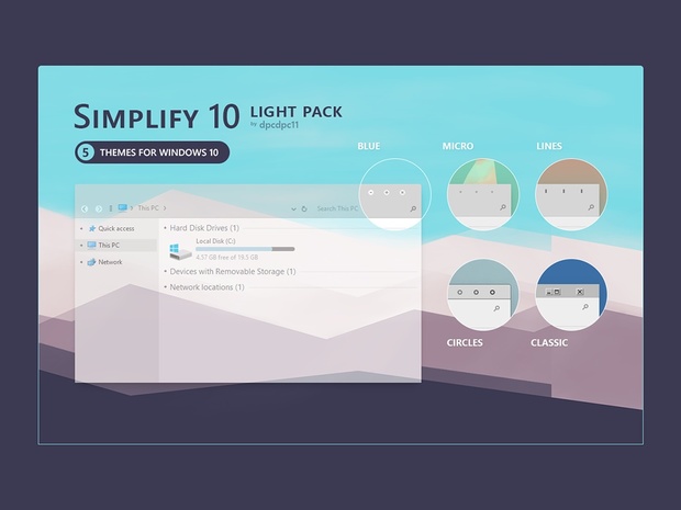 simplify 10 light windows 10 theme pack